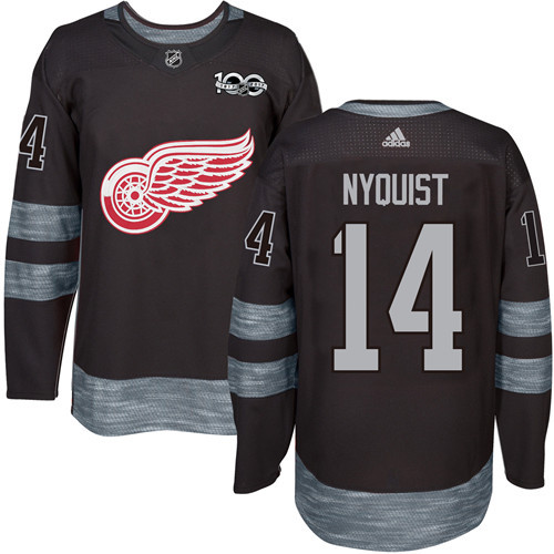 Adidas Red Wings #14 Gustav Nyquist Black 1917-2017 100th Anniversary Stitched NHL Jersey Adidas Red Wings #14 Gustav Nyquist Black 1917-2017 100th Anniversary Stitched NHL Jersey