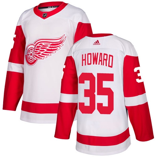 Adidas Red Wings #35 Jimmy Howard White Road Authentic Stitched NHL Jersey Adidas Red Wings #35 Jimmy Howard White Road Authentic Stitched NHL Jersey