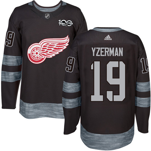 Adidas Red Wings #19 Steve Yzerman Black 1917-2017 100th Anniversary Stitched NHL Jersey Adidas Red Wings #19 Steve Yzerman Black 1917-2017 100th Anniversary Stitched NHL Jersey