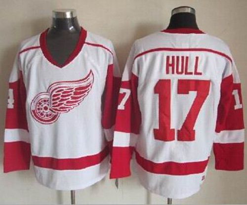 Red Wings #17 Brett Hull White CCM Throwback Stitched NHL Jersey Red Wings #17 Brett Hull White CCM Throwback Stitched NHL Jersey