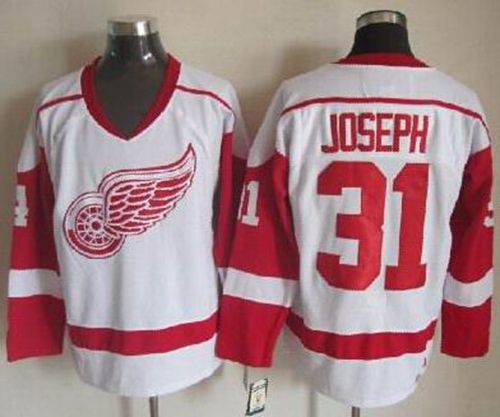 Red Wings #31 Curtis Joseph White CCM Throwback Stitched NHL Jersey Red Wings #31 Curtis Joseph White CCM Throwback Stitched NHL Jersey