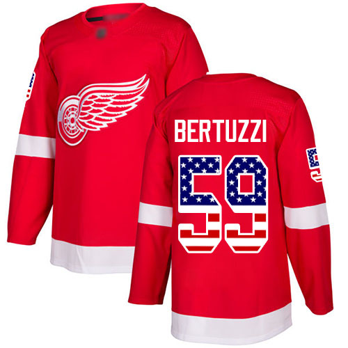 Adidas Red Wings #59 Tyler Bertuzzi Red Home Authentic USA Flag Stitched NHL Jersey Adidas Red Wings #59 Tyler Bertuzzi Red Home Authentic USA Flag Stitched NHL Jersey