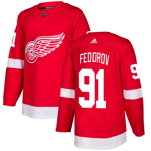 Adidas Red Wings #91 Sergei Fedorov Red Home Authentic Stitched NHL Jersey Adidas Red Wings #91 Sergei Fedorov Red Home Authentic Stitched NHL Jersey