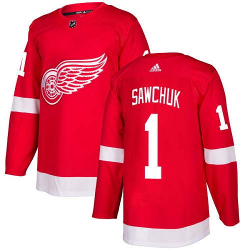 Adidas Red Wings #1 Terry Sawchuk Red Home Authentic Stitched NHL Jersey Adidas Red Wings #1 Terry Sawchuk Red Home Authentic Stitched NHL Jersey