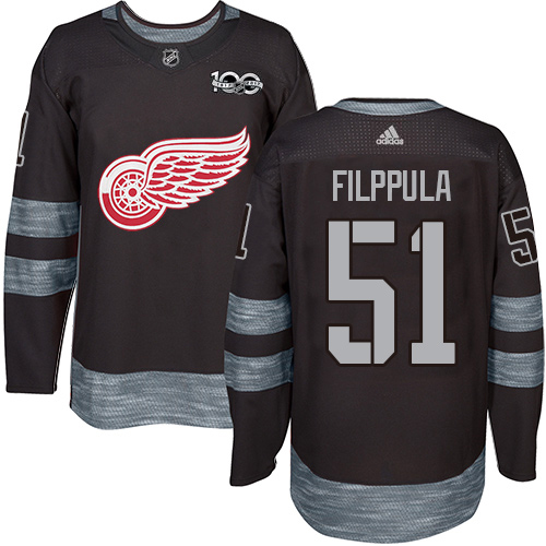 Adidas Red Wings #51 Valtteri Filppula Black 1917-2017 100th Anniversary Stitched NHL Jersey Adidas Red Wings #51 Valtteri Filppula Black 1917-2017 100th Anniversary Stitched NHL Jersey