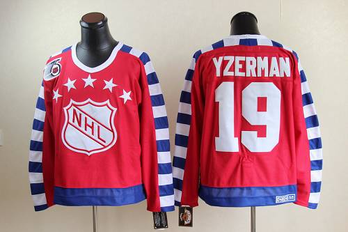 Red Wings #19 Steve Yzerman Red All Star CCM Throwback 75TH Stitched NHL Jersey Red Wings #19 Steve Yzerman Red All Star CCM Throwback 75TH Stitched NHL Jersey