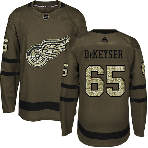 Adidas Red Wings #65 Danny DeKeyser Green Salute to Service Stitched NHL Jersey Adidas Red Wings #65 Danny DeKeyser Green Salute to Service Stitched NHL Jersey