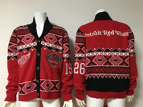 Detroit Red Wings Men's NHL Ugly Sweater Red Detroit Red Wings Men's NHL Ugly Sweater Red
