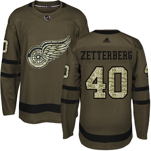 Adidas Red Wings #40 Henrik Zetterberg Green Salute to Service Stitched NHL Jersey Adidas Red Wings #40 Henrik Zetterberg Green Salute to Service Stitched NHL Jersey