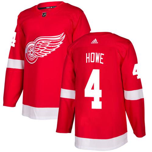 Adidas Red Wings #4 Gordie Howe Red Home Authentic Stitched NHL Jersey Adidas Red Wings #4 Gordie Howe Red Home Authentic Stitched NHL Jersey