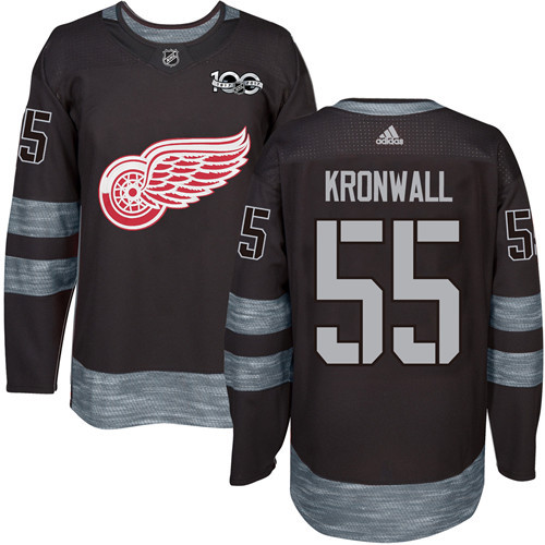 Adidas Red Wings #55 Niklas Kronwall Black 1917-2017 100th Anniversary Stitched NHL Jersey Adidas Red Wings #55 Niklas Kronwall Black 1917-2017 100th Anniversary Stitched NHL Jersey