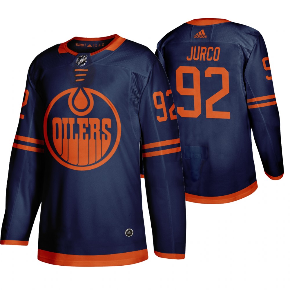 Edmonton Oilers #92 Tomas Jurco Blue 2019-20 Third Alternate Jersey Edmonton Oilers #92 Tomas Jurco Blue 2019-20 Third Alternate Jersey