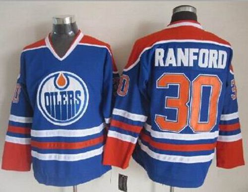 Oilers #30 Bill Ranford Light Blue CCM Throwback Stitched NHL Jersey Oilers #30 Bill Ranford Light Blue CCM Throwback Stitched NHL Jersey