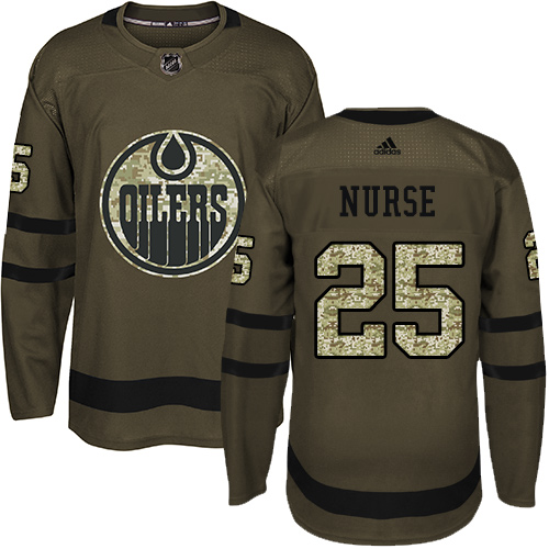Adidas Oilers #25 Darnell Nurse Green Salute to Service Stitched NHL Jersey Adidas Oilers #25 Darnell Nurse Green Salute to Service Stitched NHL Jersey