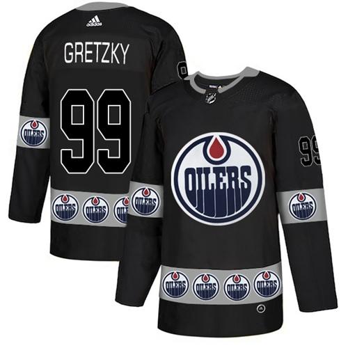 Adidas Oilers #99 Wayne Gretzky Black Authentic Team Logo Fashion Stitched NHL Jersey Adidas Oilers #99 Wayne Gretzky Black Authentic Team Logo Fashion Stitched NHL Jersey