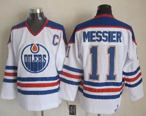 Oilers #11 Mark Messier White CCM Throwback Stitched NHL Jersey Oilers #11 Mark Messier White CCM Throwback Stitched NHL Jersey