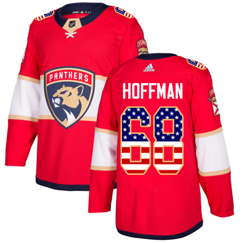 Adidas Panthers #68 Mike Hoffman Red Home Authentic USA Flag Stitched NHL Jersey Adidas Panthers #68 Mike Hoffman Red Home Authentic USA Flag Stitched NHL Jersey