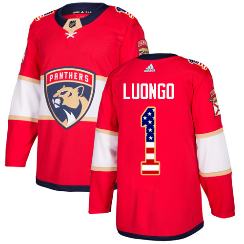 Adidas Panthers #1 Roberto Luongo Red Home Authentic USA Flag Stitched NHL Jersey Adidas Panthers #1 Roberto Luongo Red Home Authentic USA Flag Stitched NHL Jersey