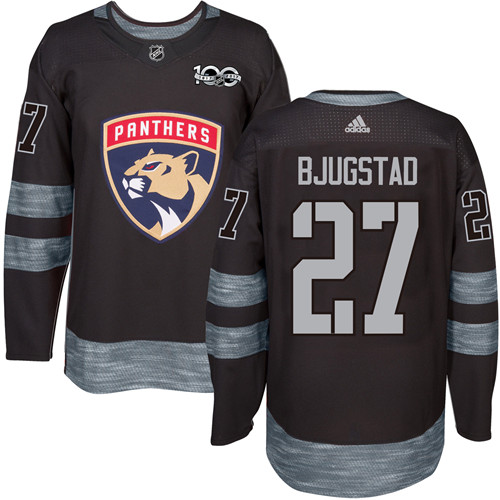 Adidas Panthers #27 Nick Bjugstad Black 1917-2017 100th Anniversary Stitched NHL Jersey Adidas Panthers #27 Nick Bjugstad Black 1917-2017 100th Anniversary Stitched NHL Jersey