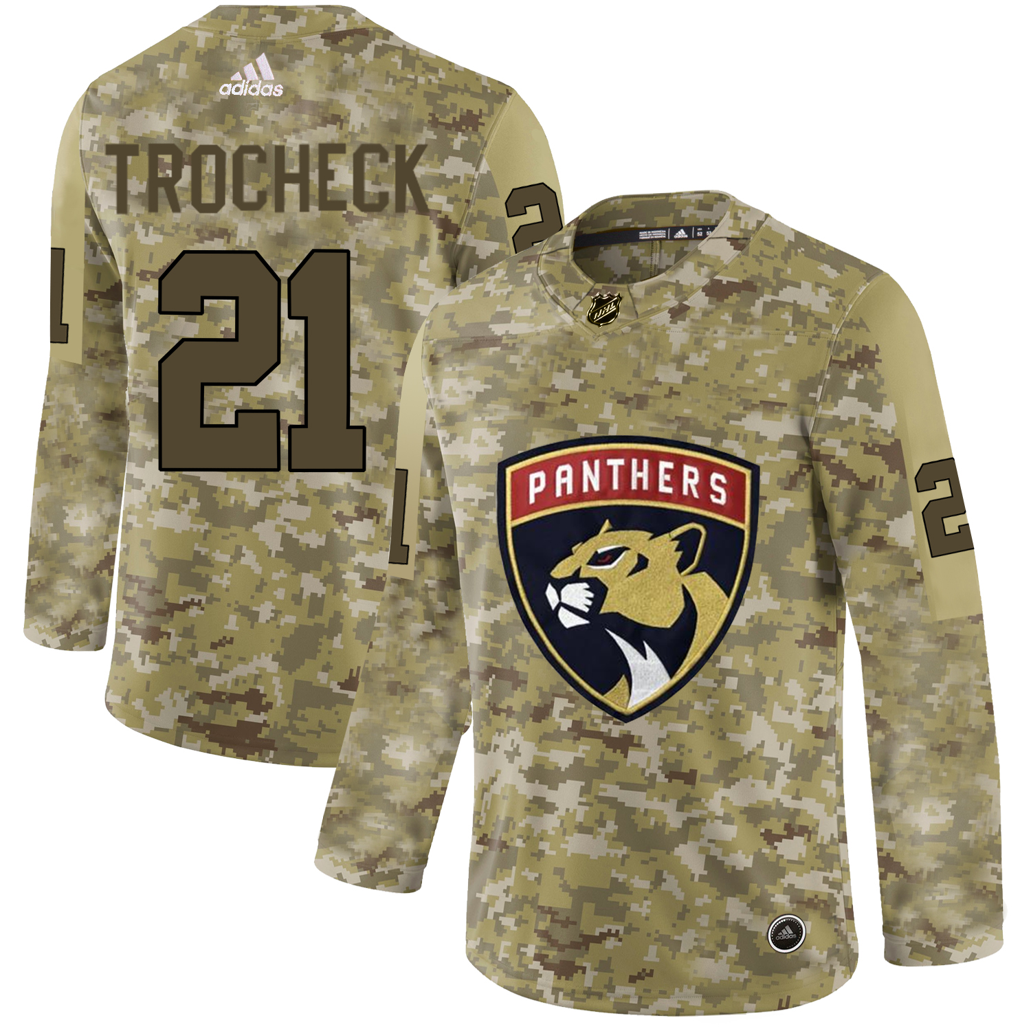 Adidas Panthers #21 Vincent Trocheck Camo Authentic Stitched NHL Jersey Adidas Panthers #21 Vincent Trocheck Camo Authentic Stitched NHL Jersey