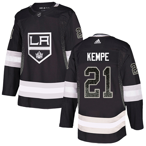 Adidas Kings #21 Mario Kempe Black Home Authentic Drift Fashion Stitched NHL Jersey Adidas Kings #21 Mario Kempe Black Home Authentic Drift Fashion Stitched NHL Jersey