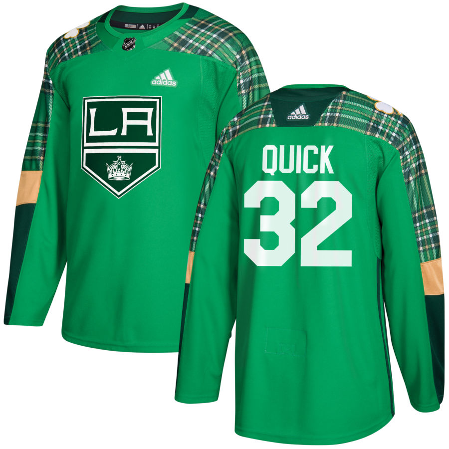 Adidas Kings #32 Jonathan Quick adidas Green St. Patrick's Day Authentic Practice Stitched NHL Jersey Adidas Kings #32 Jonathan Quick adidas Green St. Patrick's Day Authentic Practice Stitched NHL Jersey