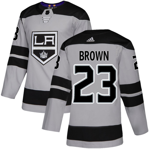 Adidas Kings #23 Dustin Brown Gray Alternate Authentic Stitched NHL Jersey Adidas Kings #23 Dustin Brown Gray Alternate Authentic Stitched NHL Jersey