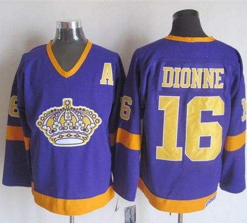 Kings #16 Marcel Dionne Purple/Yellow CCM Throwback Stitched NHL Jersey Kings #16 Marcel Dionne Purple/Yellow CCM Throwback Stitched NHL Jersey