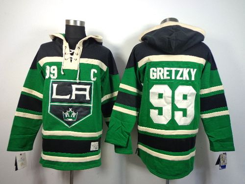 Kings #99 Wayne Gretzky Green St. Patrick's Day McNary Lace Hoodie Stitched NHL Jersey Kings #99 Wayne Gretzky Green St. Patrick's Day McNary Lace Hoodie Stitched NHL Jersey