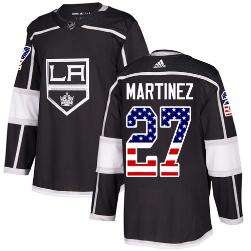 Adidas Kings #27 Alec Martinez Black Home Authentic USA Flag Stitched NHL Jersey Adidas Kings #27 Alec Martinez Black Home Authentic USA Flag Stitched NHL Jersey