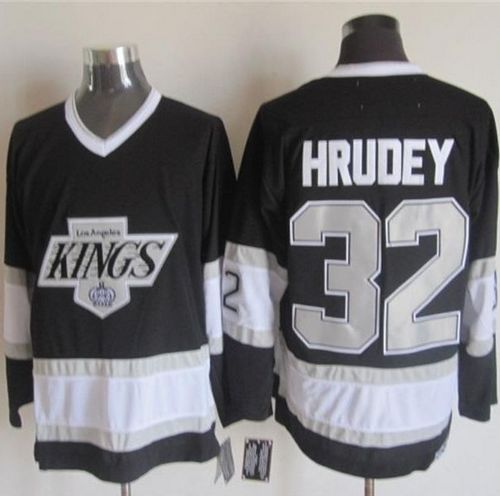 Kings #32 Kelly Hrudey Black CCM Throwback Stitched NHL Jersey Kings #32 Kelly Hrudey Black CCM Throwback Stitched NHL Jersey