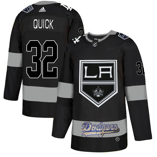 Adidas Kings X Dodgers #32 Jonathan Quick Black Authentic City Joint Name Stitched NHL Jersey Adidas Kings X Dodgers #32 Jonathan Quick Black Authentic City Joint Name Stitched NHL Jersey