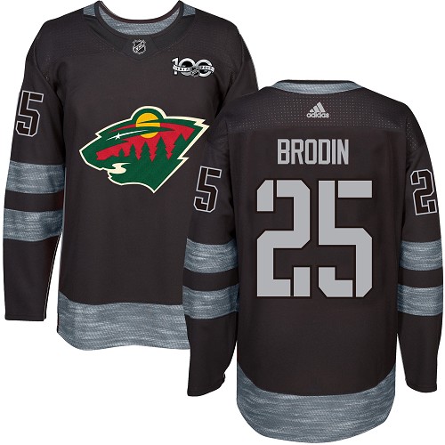 Adidas Wild #25 Jonas Brodin Black 1917-2017 100th Anniversary Stitched NHL Jersey Adidas Wild #25 Jonas Brodin Black 1917-2017 100th Anniversary Stitched NHL Jersey