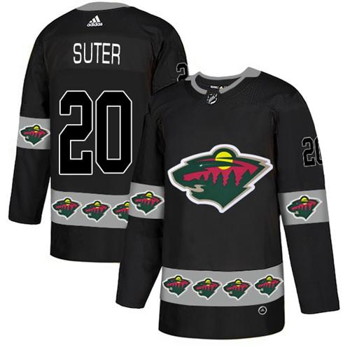 Adidas Wild #20 Ryan Suter Black Authentic Team Logo Fashion Stitched NHL Jersey Adidas Wild #20 Ryan Suter Black Authentic Team Logo Fashion Stitched NHL Jersey