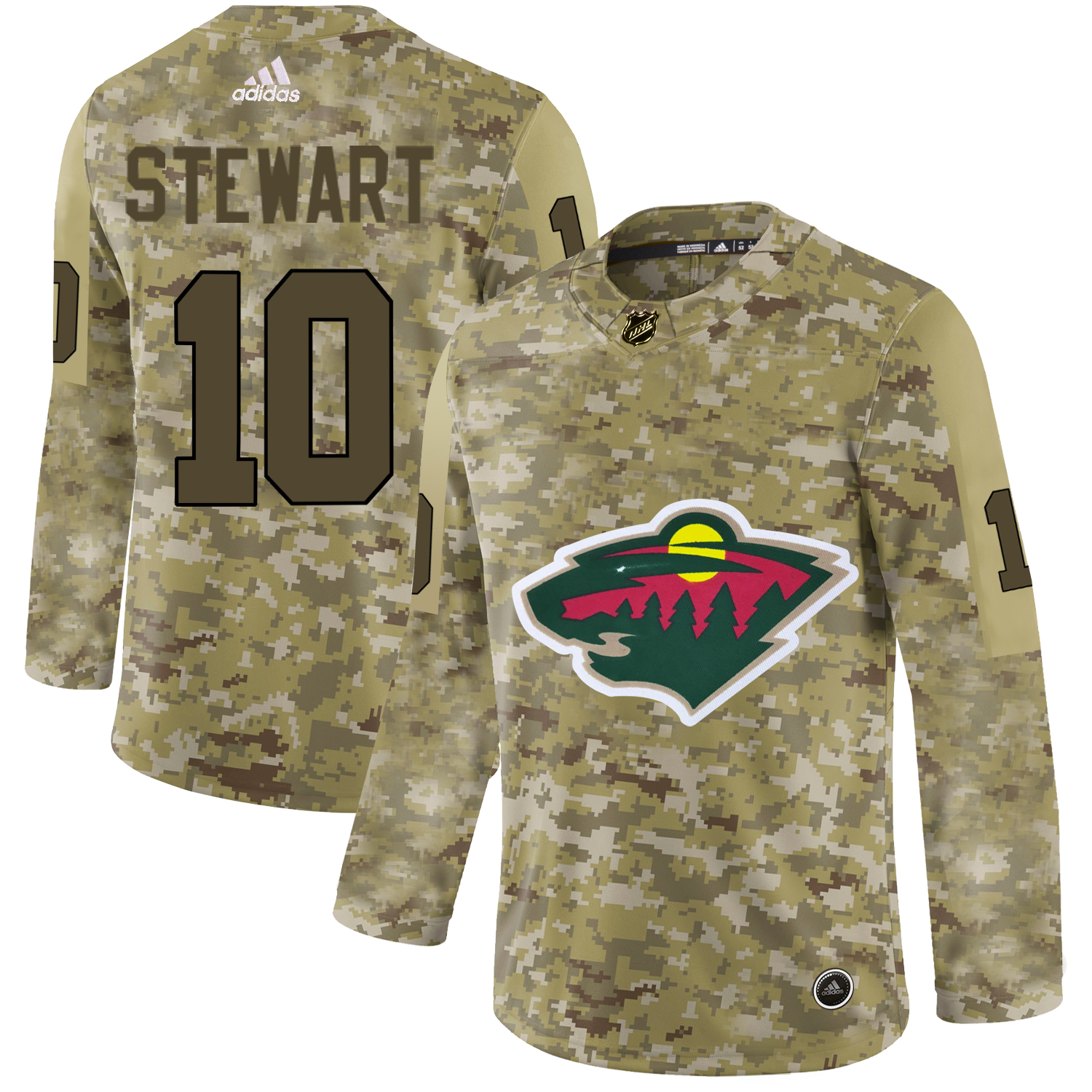 Adidas Wild #10 Cam Stewart Camo Authentic Stitched NHL Jersey Adidas Wild #10 Cam Stewart Camo Authentic Stitched NHL Jersey