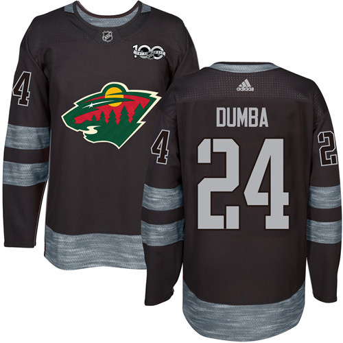 Adidas Wild #24 Matt Dumba Black 1917-2017 100th Anniversary Stitched NHL Jersey Adidas Wild #24 Matt Dumba Black 1917-2017 100th Anniversary Stitched NHL Jersey