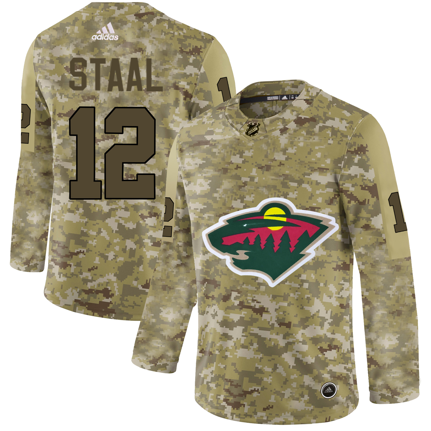 Adidas Wild #12 Eric Staal Camo Authentic Stitched NHL Jersey Adidas Wild #12 Eric Staal Camo Authentic Stitched NHL Jersey