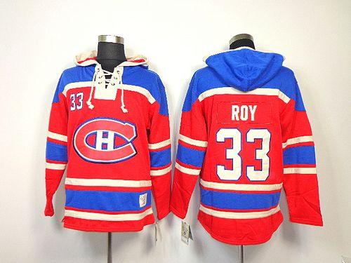 Canadiens #33 Patrick Roy Red Sawyer Hooded Sweatshirt Stitched NHL Jersey Canadiens #33 Patrick Roy Red Sawyer Hooded Sweatshirt Stitched NHL Jersey