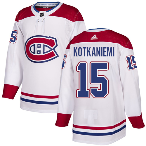 Adidas Canadiens #15 Jesperi Kotkaniemi White Road Authentic Stitched NHL Jersey Adidas Canadiens #15 Jesperi Kotkaniemi White Road Authentic Stitched NHL Jersey