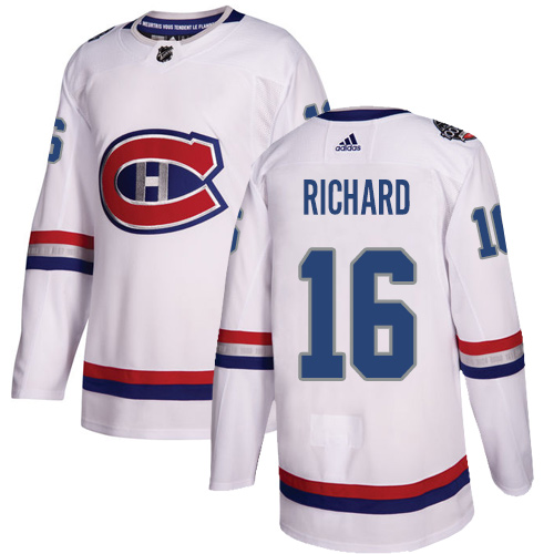 Adidas Canadiens #16 Henri Richard White Authentic 2017 100 Classic Stitched NHL Jersey Adidas Canadiens #16 Henri Richard White Authentic 2017 100 Classic Stitched NHL Jersey
