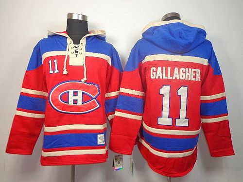 Canadiens #11 Brendan Gallagher Red Sawyer Hooded Sweatshirt Stitched NHL Jersey Canadiens #11 Brendan Gallagher Red Sawyer Hooded Sweatshirt Stitched NHL Jersey