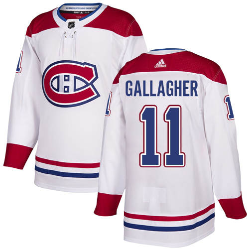 Adidas Canadiens #11 Brendan Gallagher White Road Authentic Stitched NHL Jersey Adidas Canadiens #11 Brendan Gallagher White Road Authentic Stitched NHL Jersey