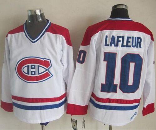 Canadiens #10 Guy Lafleur White CH-CCM Throwback Stitched NHL Jersey Canadiens #10 Guy Lafleur White CH-CCM Throwback Stitched NHL Jersey