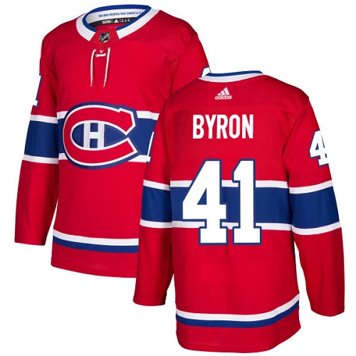 Adidas Canadiens #41 Paul Byron Red Home Authentic Stitched NHL Jersey Adidas Canadiens #41 Paul Byron Red Home Authentic Stitched NHL Jersey