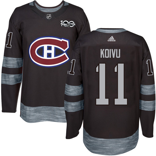 Adidas Canadiens #11 Saku Koivu Black 1917-2017 100th Anniversary Stitched NHL Jersey Adidas Canadiens #11 Saku Koivu Black 1917-2017 100th Anniversary Stitched NHL Jersey