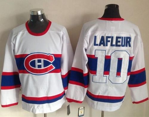 Canadiens #10 Guy Lafleur White CCM Throwback Stitched NHL Jersey Canadiens #10 Guy Lafleur White CCM Throwback Stitched NHL Jersey