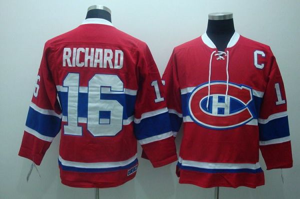 Canadiens #16 Henri Richard Stitched Red CH CCM Throwback NHL Jersey Canadiens #16 Henri Richard Stitched Red CH CCM Throwback NHL Jersey