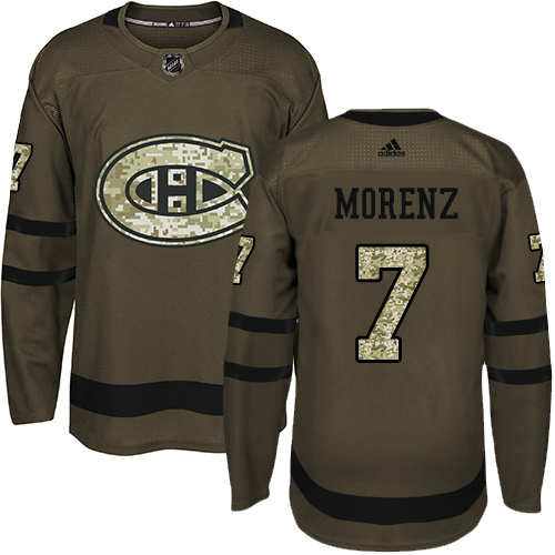 Adidas Canadiens #7 Howie Morenz Green Salute to Service Stitched NHL Jersey Adidas Canadiens #7 Howie Morenz Green Salute to Service Stitched NHL Jersey