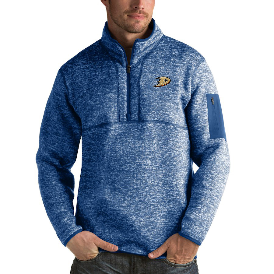 Anaheim Ducks Antigua Fortune Quarter-Zip Pullover Jacket Blue Anaheim Ducks Antigua Fortune Quarter-Zip Pullover Jacket Blue