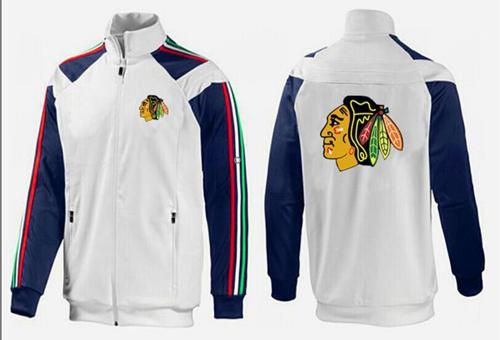 NHL Chicago Blackhawks Zip Jackets White-2 NHL Chicago Blackhawks Zip Jackets White-2